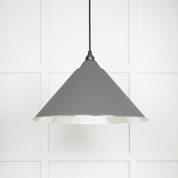 From the Anvil Smooth Nickel Hockley Pendant in Bluff