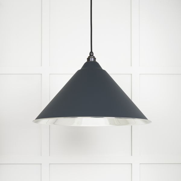 From the Anvil Smooth Nickel Hockley Pendant in Soot