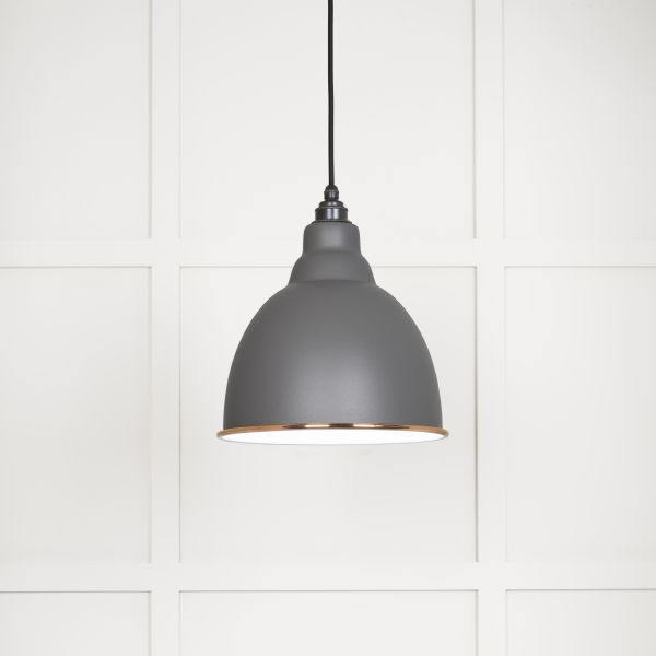 From the Anvil White Gloss Brindley Pendant in Bluff
