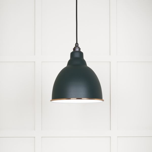 From the Anvil White Gloss Brindley Pendant in Dingle