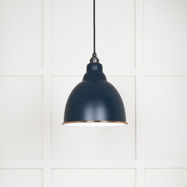 From the Anvil White Gloss Brindley Pendant in Dusk
