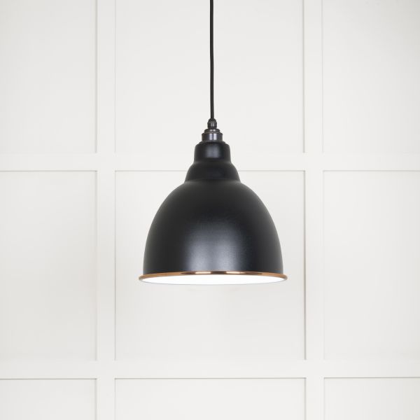From the Anvil White Gloss Brindley Pendant in Elan Black