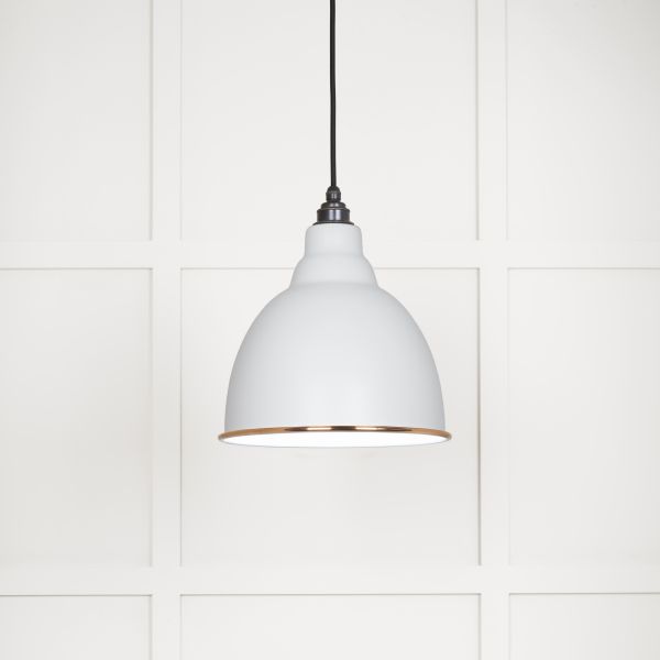 From the Anvil White Gloss Brindley Pendant in Flock