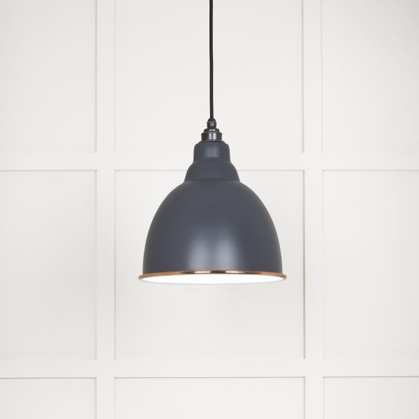 From the Anvil White Gloss Brindley Pendant in Slate