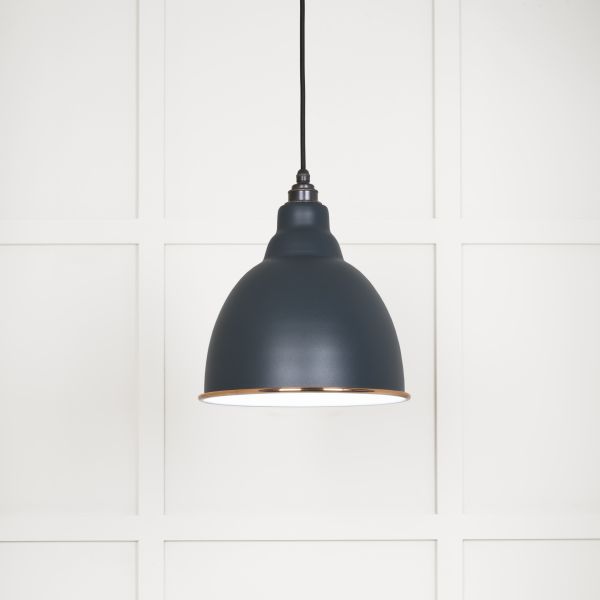 From the Anvil White Gloss Brindley Pendant in Soot