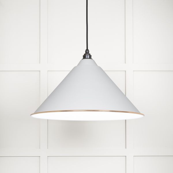 From the Anvil White Gloss Hockley Pendant in Flock