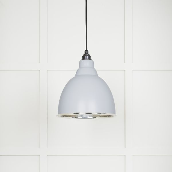 From the Anvil Hammered Nickel Brindley Pendant in Birch