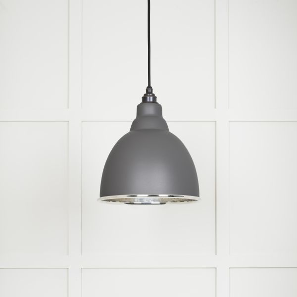 From the Anvil Hammered Nickel Brindley Pendant in Bluff