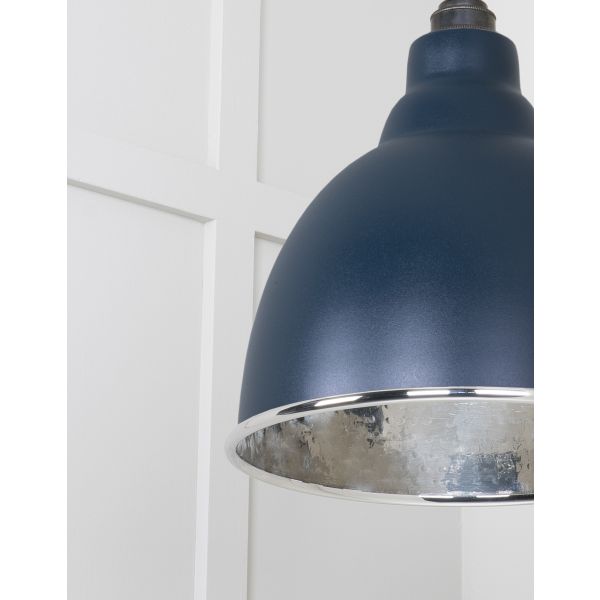 From the Anvil Hammered Nickel Brindley Pendant in Dusk
