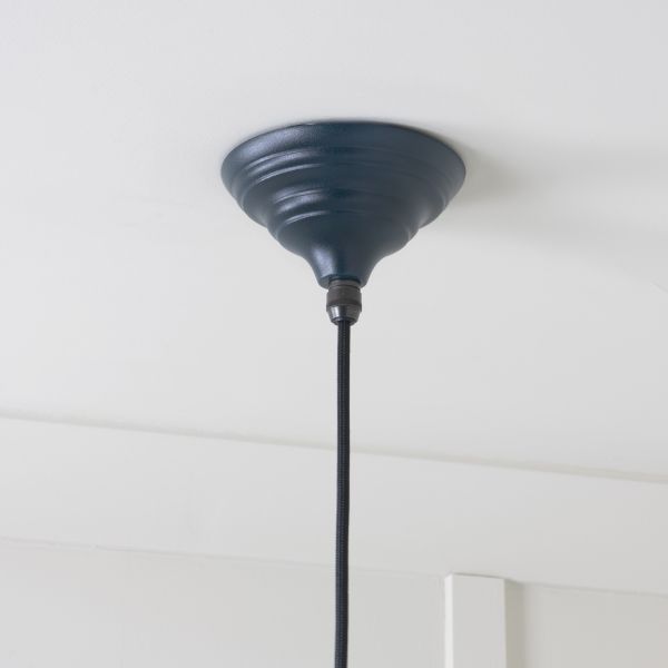 From the Anvil Hammered Nickel Brindley Pendant in Dusk