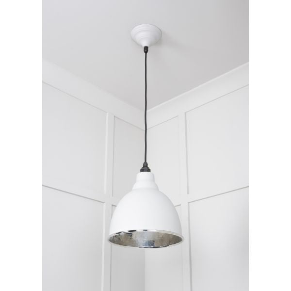 From the Anvil Hammered Nickel Brindley Pendant in Flock