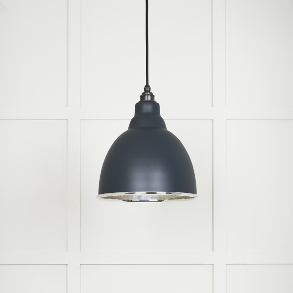 From the Anvil Hammered Nickel Brindley Pendant in Soot