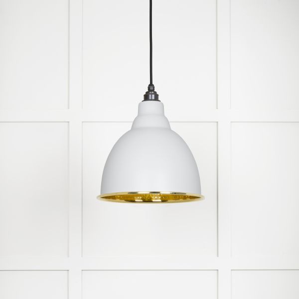 From the Anvil Hammered Brass Brindley Pendant in Flock