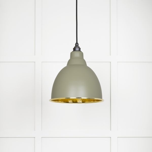From the Anvil Hammered Brass Brindley Pendant in Tump