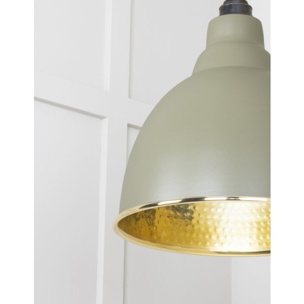 From the Anvil Hammered Brass Brindley Pendant in Tump