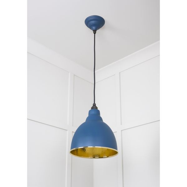 From the Anvil Hammered Brass Brindley Pendant in Upstream