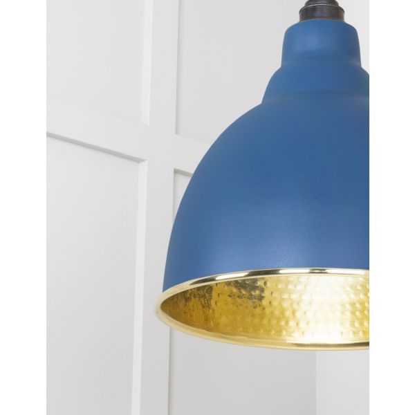 From the Anvil Hammered Brass Brindley Pendant in Upstream