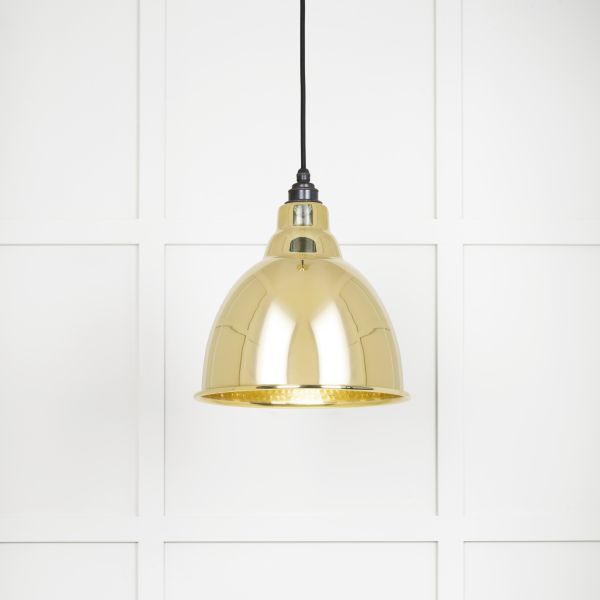 From the Anvil Hammered Brass Brindley Pendant