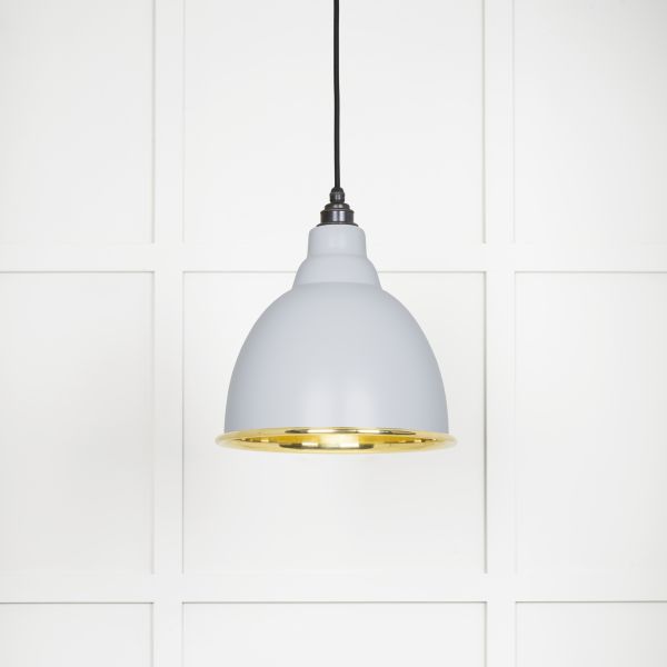 From the Anvil Smooth Brass Brindley Pendant in Birch
