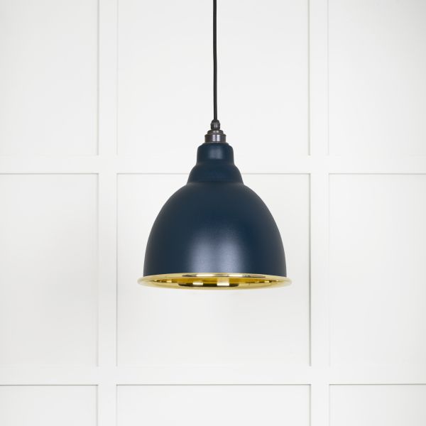 From the Anvil Smooth Brass Brindley Pendant in Dusk