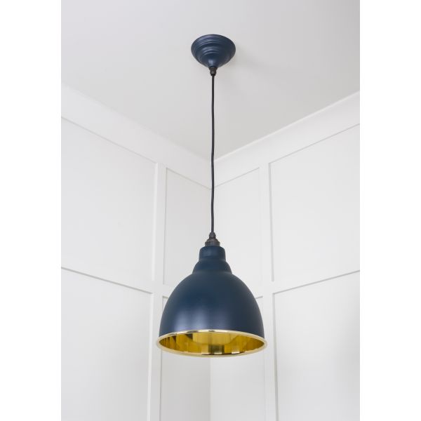 From the Anvil Smooth Brass Brindley Pendant in Dusk