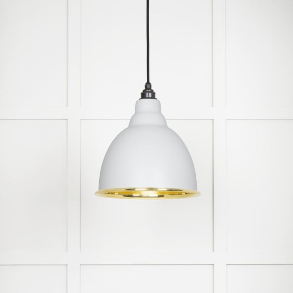 From the Anvil Smooth Brass Brindley Pendant in Flock