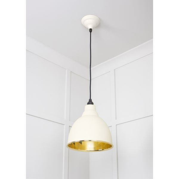 From the Anvil Smooth Brass Brindley Pendant in Teasel
