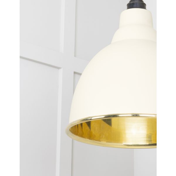From the Anvil Smooth Brass Brindley Pendant in Teasel