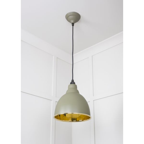 From the Anvil Smooth Brass Brindley Pendant in Tump