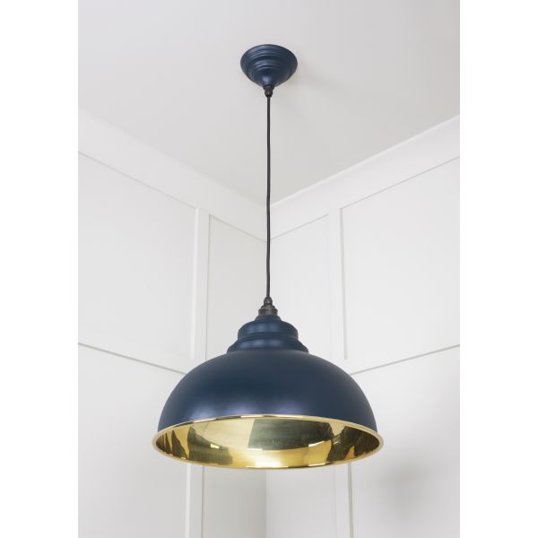 From the Anvil Smooth Brass Harborne Pendant in Dusk