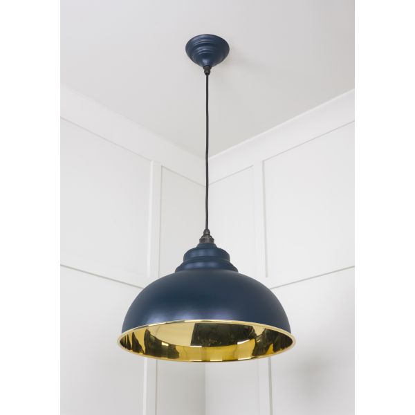 From the Anvil Smooth Brass Harborne Pendant in Dusk