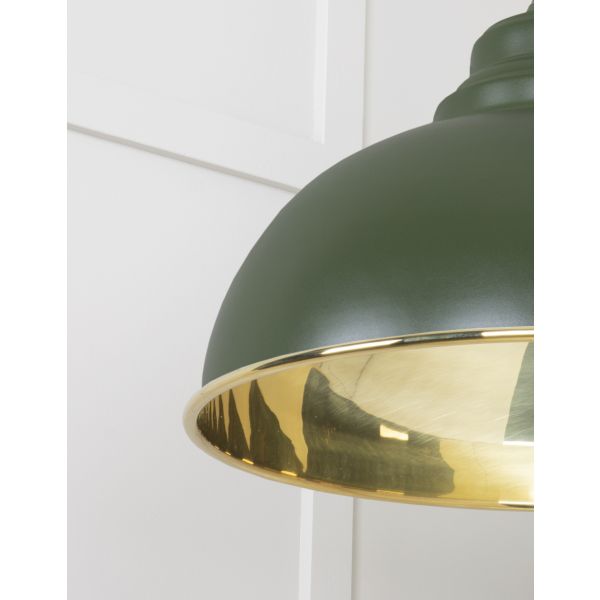 From the Anvil Smooth Brass Harborne Pendant in Heath