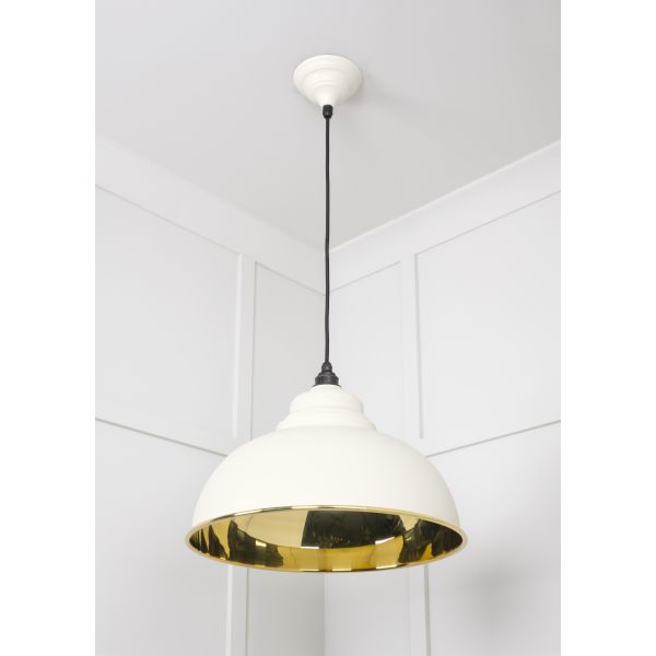 From the Anvil Smooth Brass Harborne Pendant in Teasel