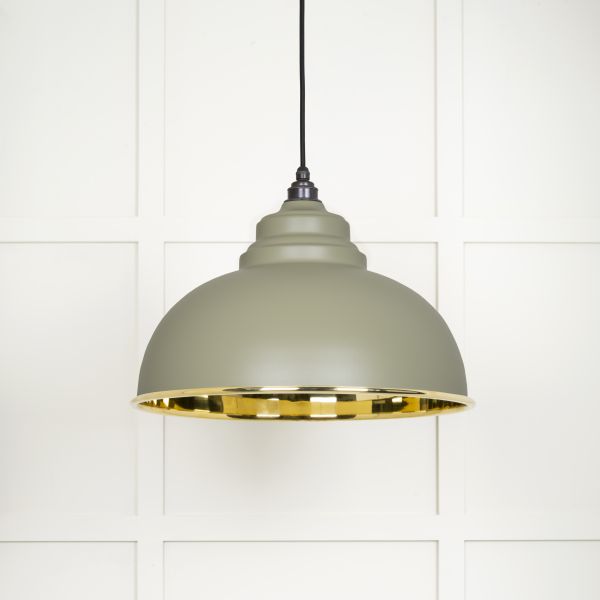 From the Anvil Smooth Brass Harborne Pendant in Tump