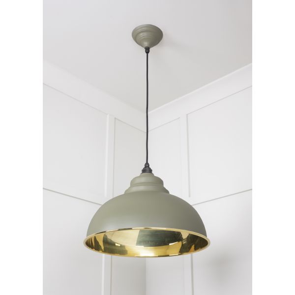From the Anvil Smooth Brass Harborne Pendant in Tump