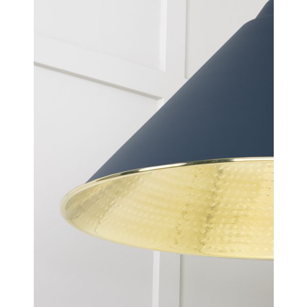 From the Anvil Hammered Brass Hockley Pendant in Dusk