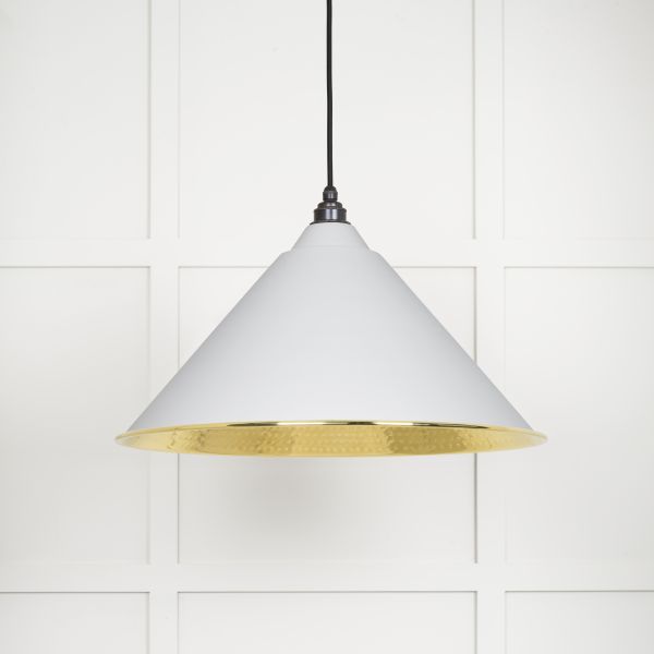 From the Anvil Hammered Brass Hockley Pendant in Flock