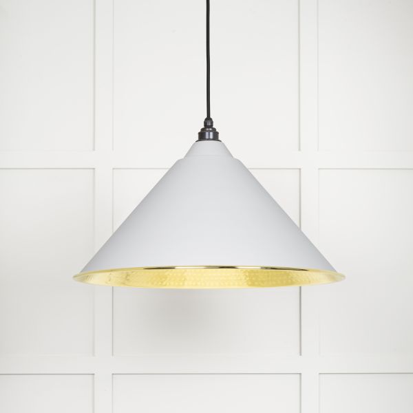 From the Anvil Hammered Brass Hockley Pendant in Flock