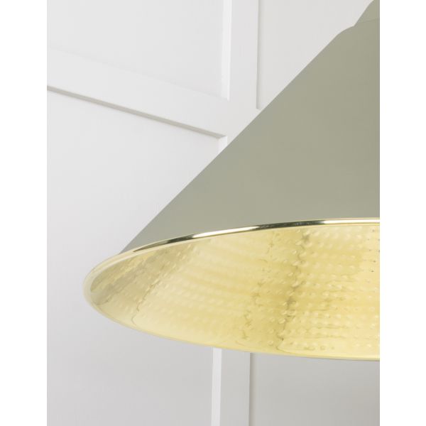 From the Anvil Hammered Brass Hockley Pendant in Tump