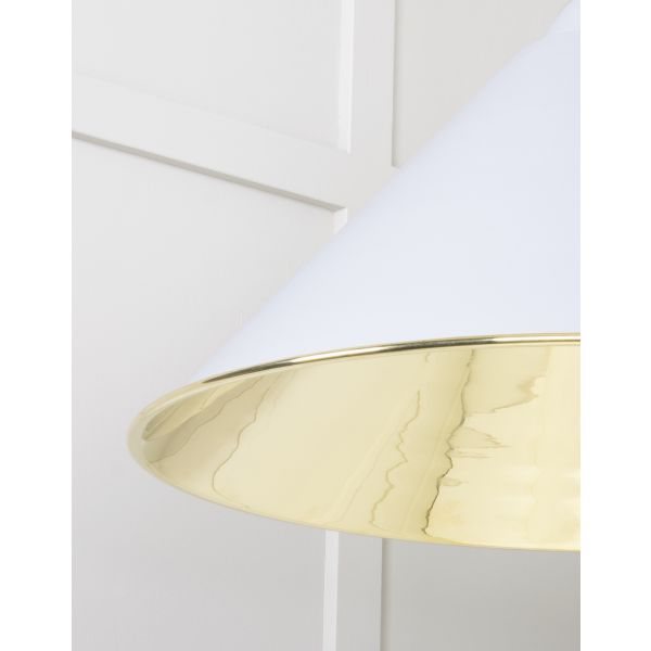 From the Anvil Smooth Brass Hockley Pendant in Birch