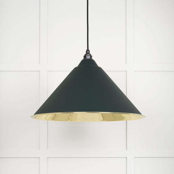 From the Anvil Smooth Brass Hockley Pendant in Dingle