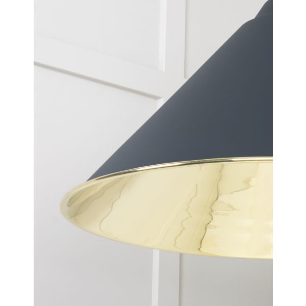 From the Anvil Smooth Brass Hockley Pendant in Soot