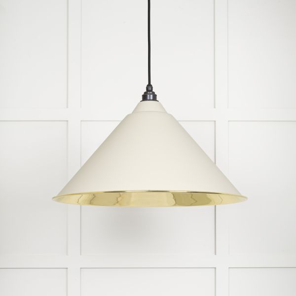 From the Anvil Smooth Brass Hockley Pendant in Teasel