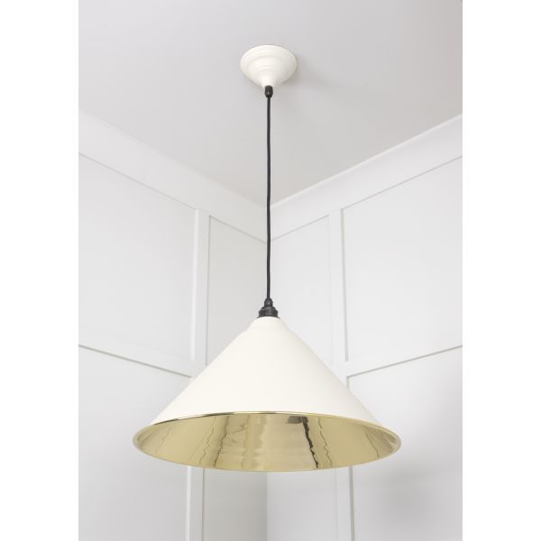 From the Anvil Smooth Brass Hockley Pendant in Teasel