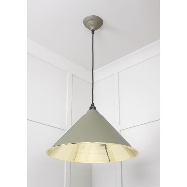 From the Anvil Smooth Brass Hockley Pendant in Tump