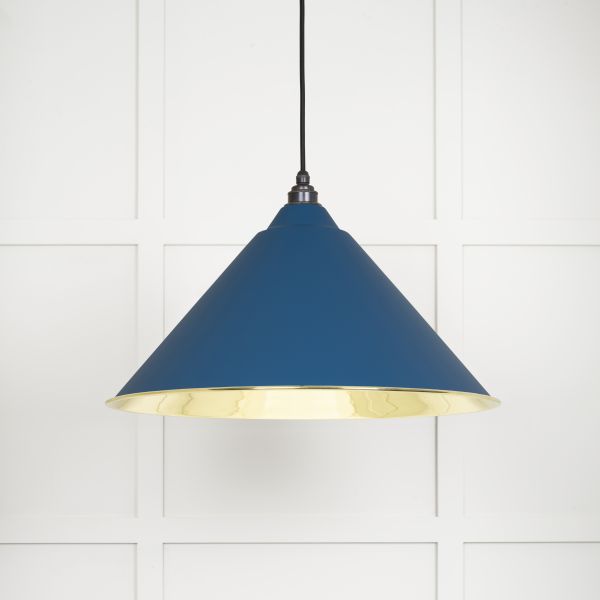 From the Anvil Smooth Brass Hockley Pendant in Upstream