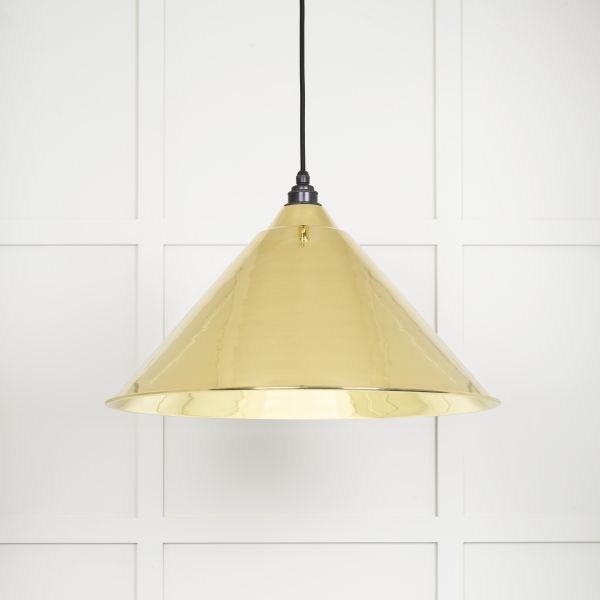 From the Anvil Smooth Brass Hockley Pendant