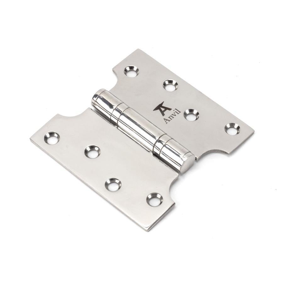 From the Anvil Polished SS 4" x 2" x 4" Parliament Hinge (pair) - No.42 Interiors