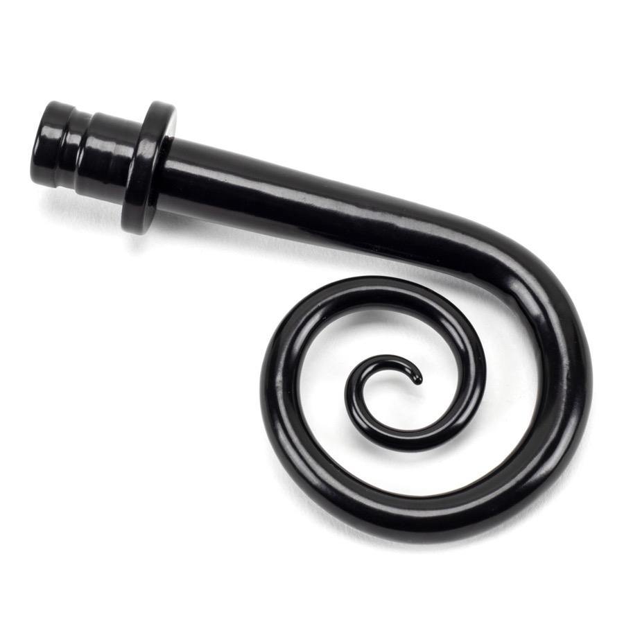 From the Anvil Black Monkeytail Curtain Finial (pair) - No.42 Interiors