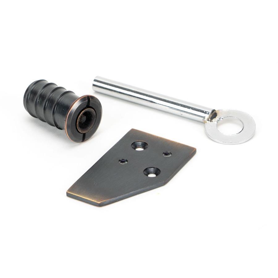 From the Anvil Aged Bronze Key-Flush Sash Stop - No.42 Interiors